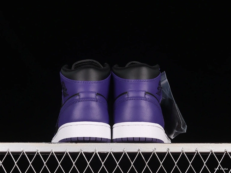 1 (Women's) - Black Jordan Purple BQ6472-051 Mid 0908